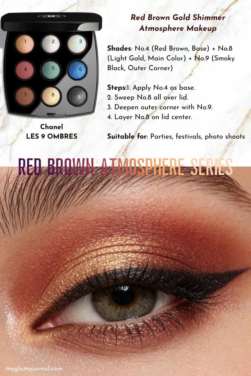 Chanel LES 9 OMBRES Tutorial | Rose Brown Gold Shimmer Eye Makeup

#LTKBeauty