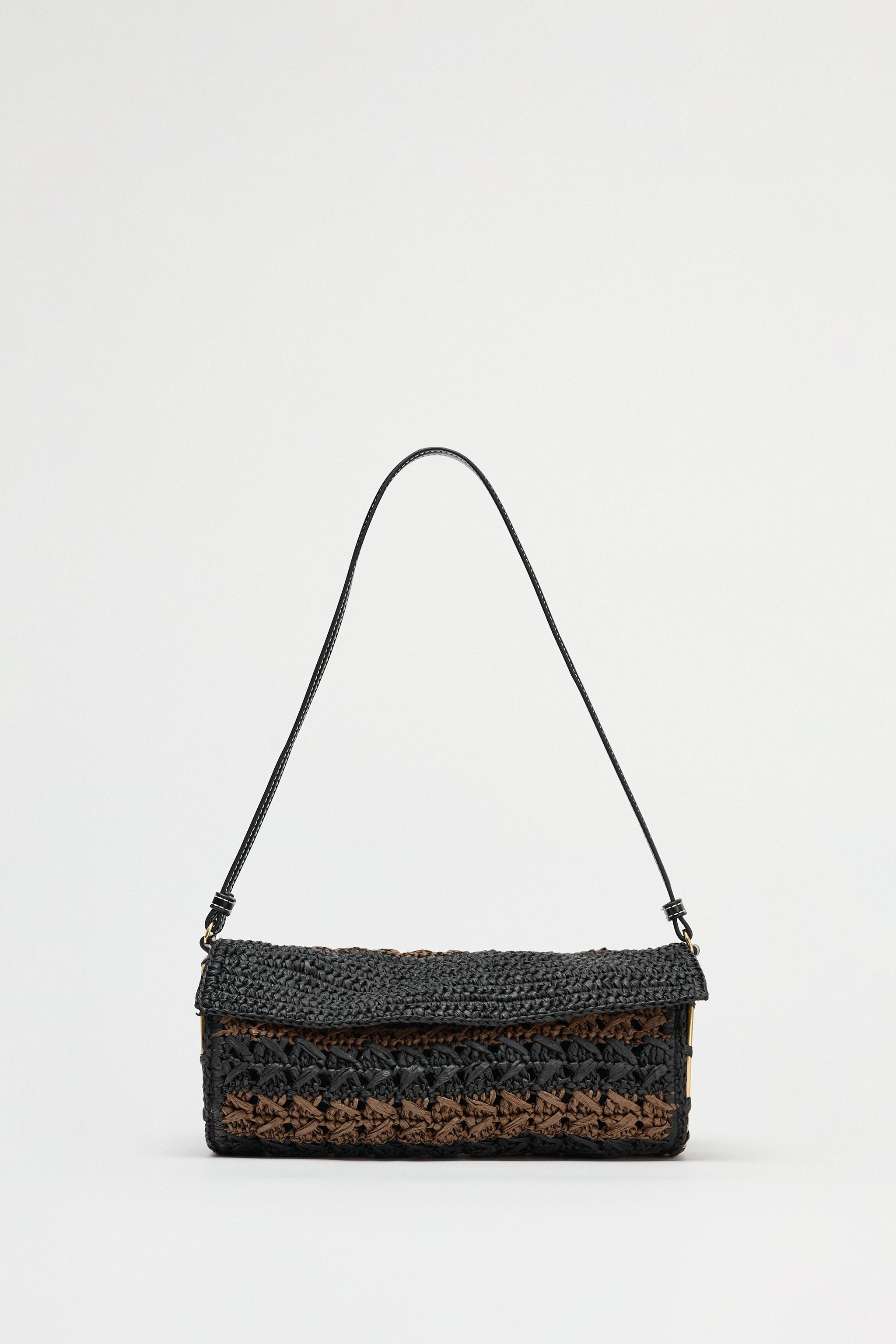 RAFFIA EFFECT SHOULDER BAG | Zara US