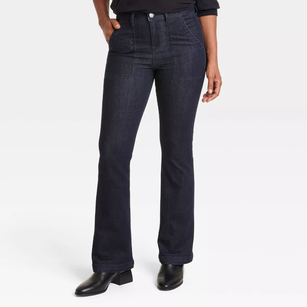 Women's High-Rise Anywhere Flare Jeans - Knox Rose™ Dark Blue 14 | Target