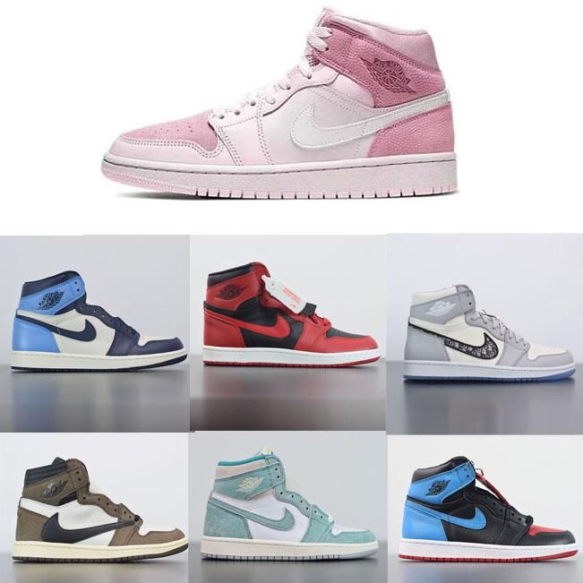 Air Jordan 1 1S Dupe Basketball Shoes Cherry Blossom Powder Sports Sneakers University Blue Shoe ... | DHGate