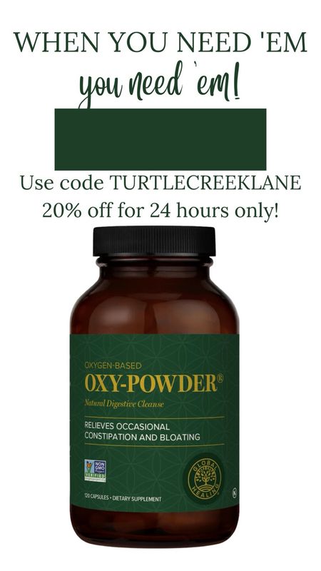 Oxypowder 20% off code TURTLECREEKLANE
@GlobalHealingOfficial
@shop.LTK
#liketkit


#LTKfindsunder100 #LTKsalealert #LTKbeauty