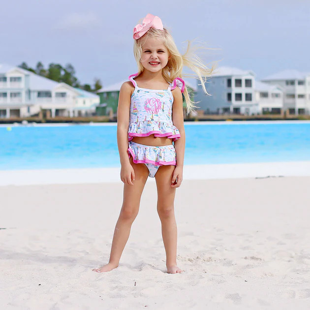Kauai Sailboat Two Piece Swimsuit | Classic Whimsy