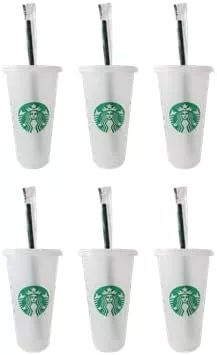 Starbucks 2 Pack Reusable Venti Frosted Cold Cup With