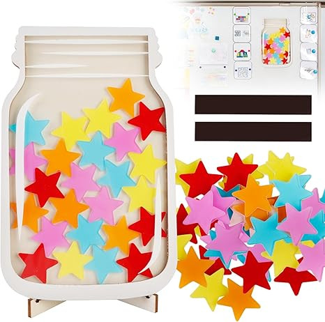 Magnetic Reward Jar, Classroom Reward Jar for Kids, Personalized Stars Reward Jar for Students Ki... | Amazon (US)