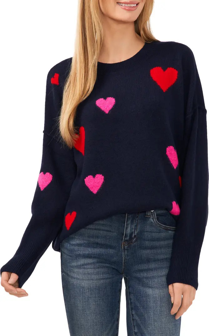 Heart Pattern Intarsia Sweater | Nordstrom