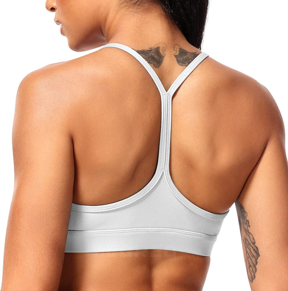 YEOREO Naomi Backless Sports Bra for Women Y Back Strappy Yoga Bra Padded Low Impact Workout Crop... | Amazon (US)