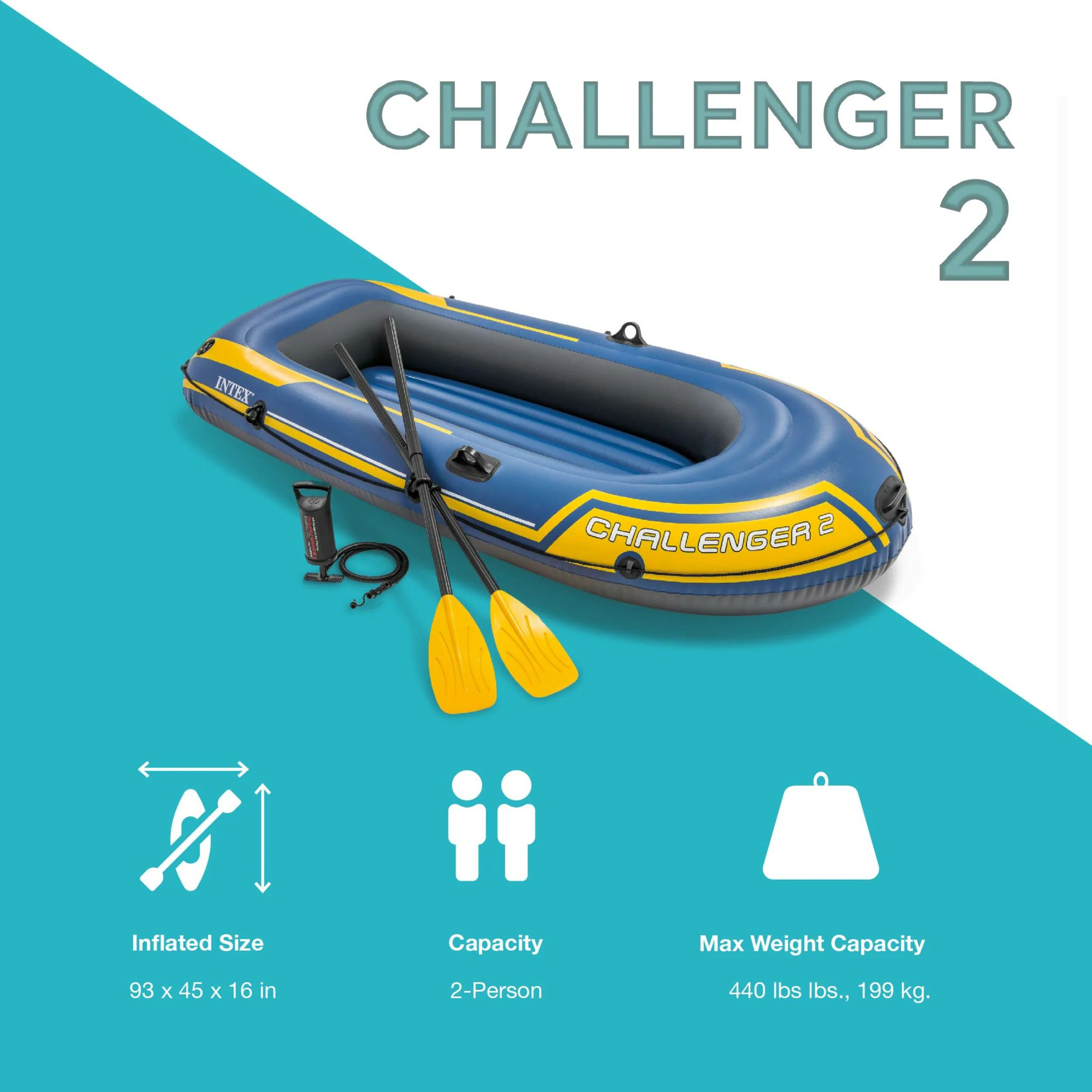 Intex 7.75-ft x 45-in Multiple colors/finishes 2 -Person Paddle Boat one_size | 41365 | Lowe's