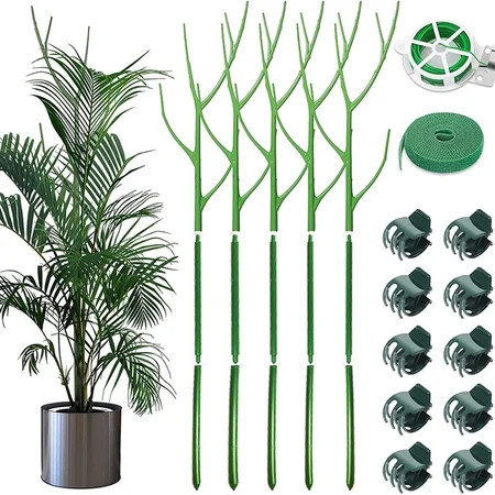 Waroomhouse Plant Support Stake Detachable Plastic Twig Plants Potted Stand Stick Orchid Clips Garde | Walmart (US)
