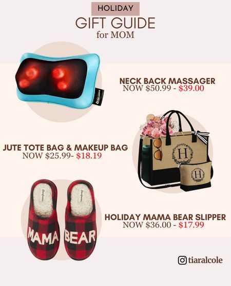 This Holiday Gift Guide for Mom is a curated collection of warmth, love, and thoughtful surprises. #MomsHolidayWishlist #GiftsForHer #HolidayGifts #AmazonFinds #GiftIdeas #SaleAlert #AmazonSale #ChristmasGifts #Massager #ToteBag #MakeupBag #Slipper #GiftForMom

#LTKGiftGuide #LTKfamily #LTKHoliday