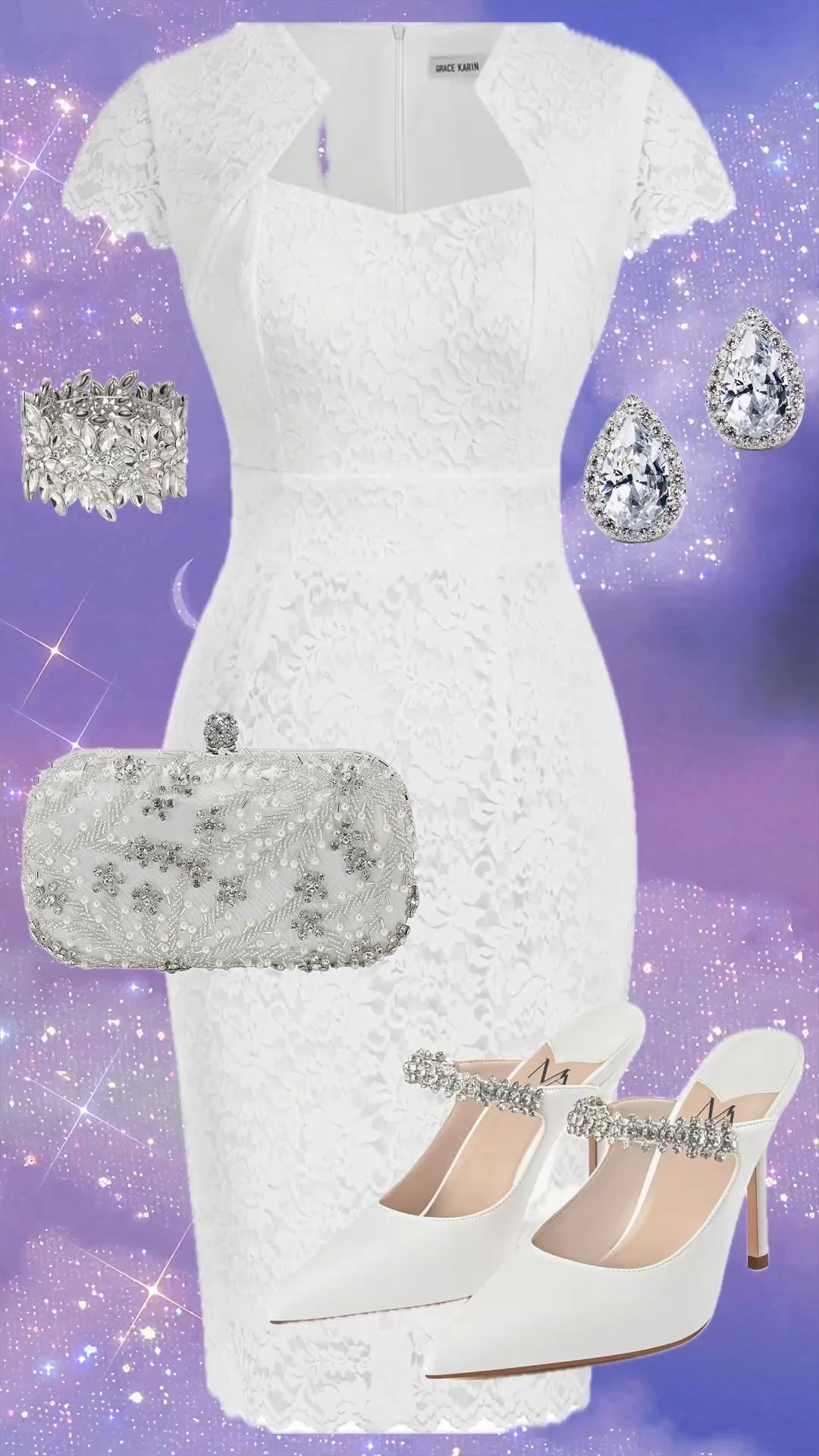 Affordable white and silver outfit idea for the bride to be. All from Amazon.

#LTKFindsUnder100 #LTKWedding #LTKFindsUnder50