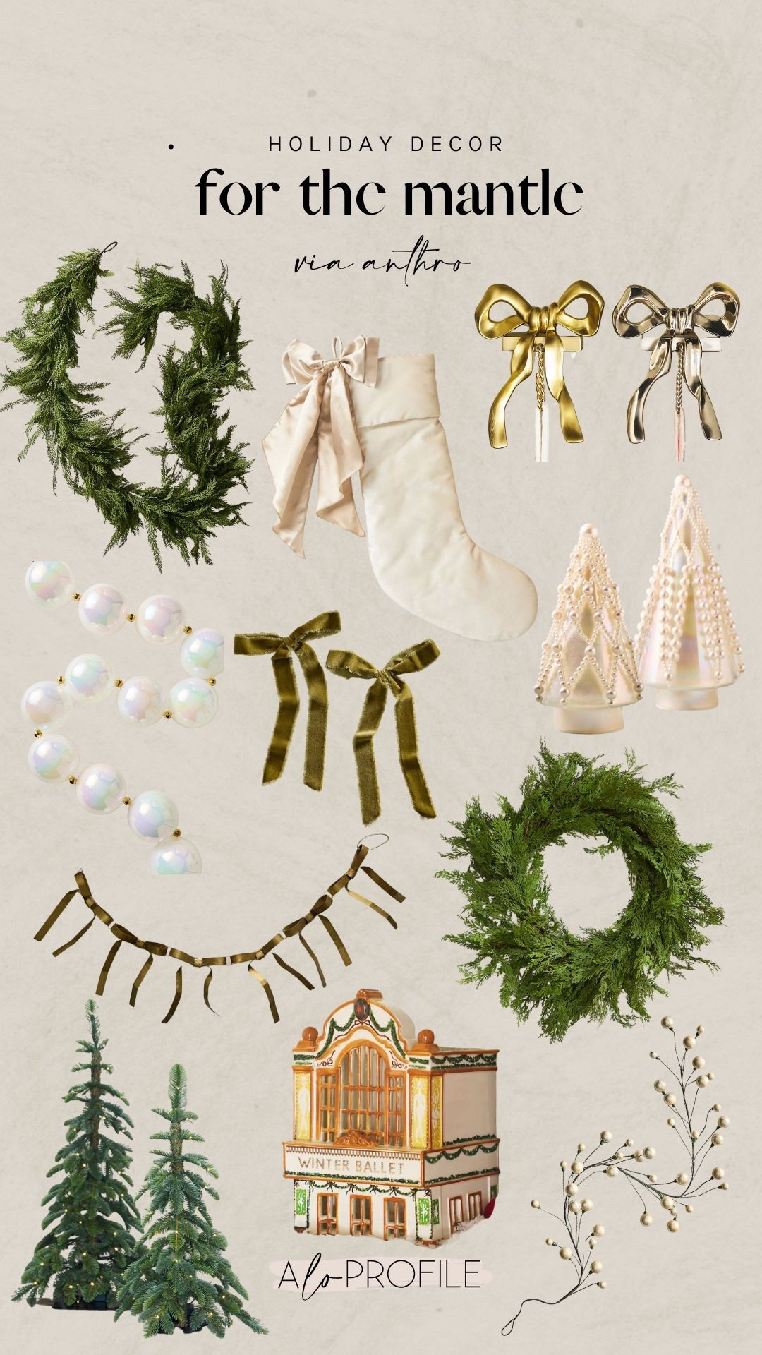 Holiday Decor: For the Mantle // Anthropologie, Anthro holiday decor, Christmas decor, Christmas decorations, holiday decor ideas, holiday entertaining, holiday home decor, chic Christmas decor, holiday decorations