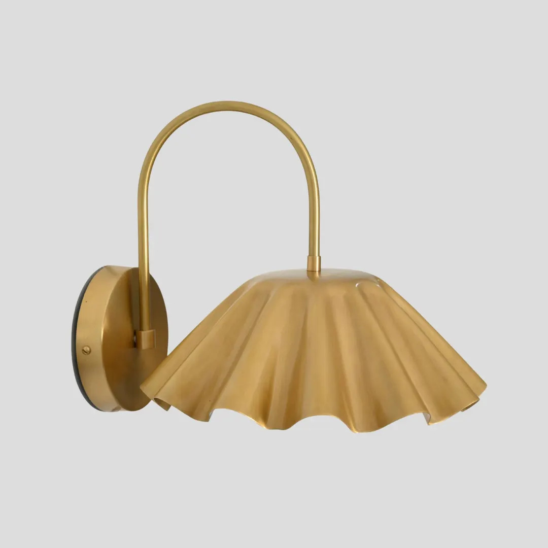 Mid Century Modern Brass Flower Sconce: Bedside Wall Light - Etsy | Etsy (US)