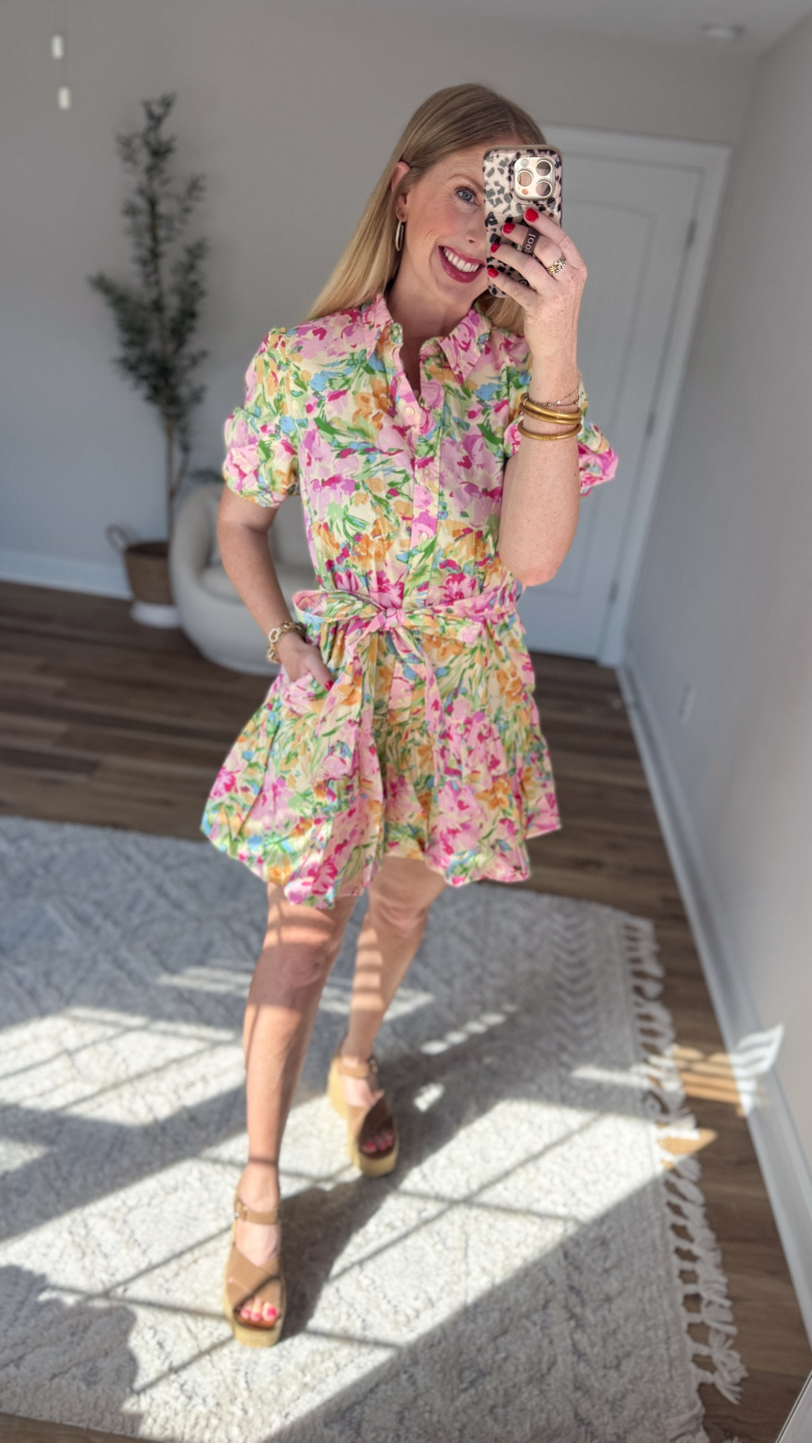 Weekend Walmart Wins try-on
Floral mini Shirtdress with bubble hem- small 

#LTKootd #LTKmomlife #LTKWorkwear
