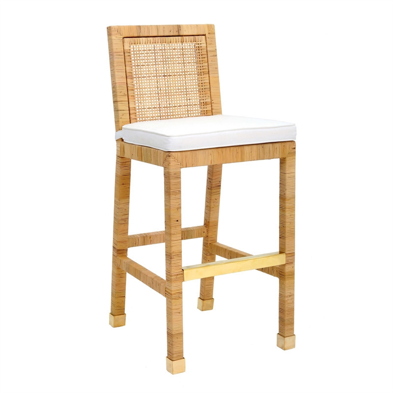Amara Natural Rattan Bar Stool | Cymax