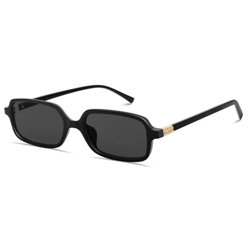 BOTEN Retro Sunglasses for Women Men 90s Small Rectangular Sun Glasses Vintage Cute Narrow Trendy Black Sunnies | Amazon (US)