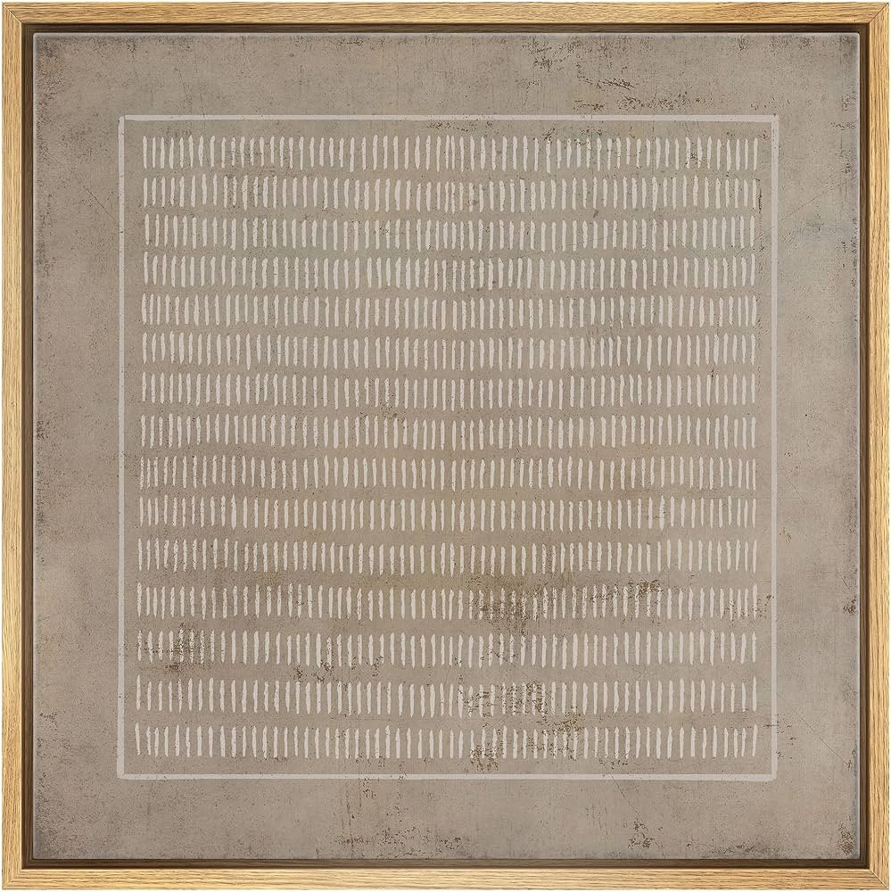 SIGNWIN Framed Canvas Print Wall Art Grunge Pastel Geometric Line Collage Abstract Shapes Illustr... | Amazon (US)