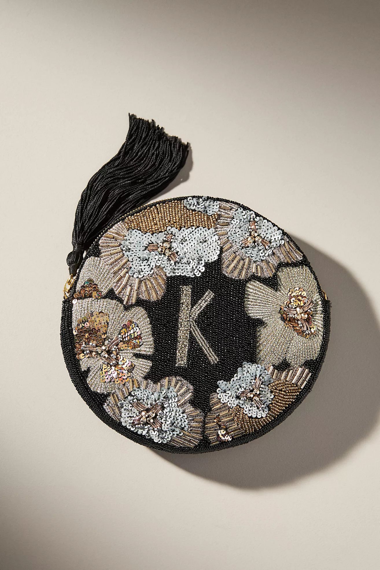 Holiday Monogram Embellished Pouch | Anthropologie (US)