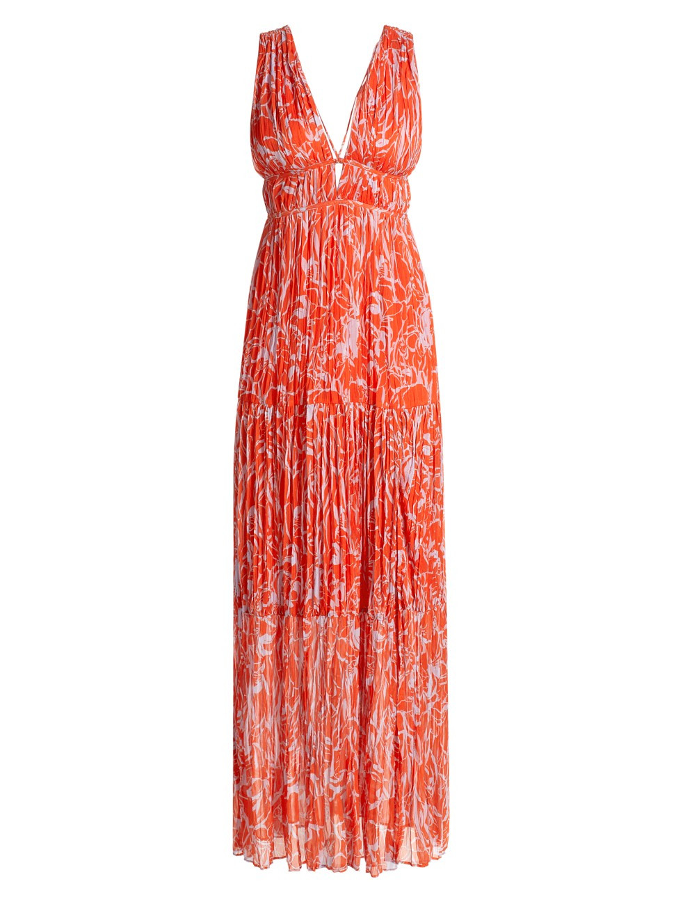 Women's Pescadero Floral Maxi Dress - Red Orange Abstract - Size XS | Saks Fifth Avenue