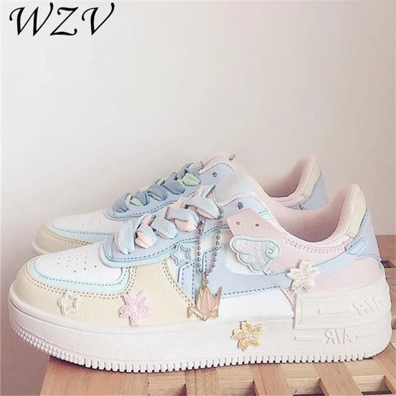 Women's Casual Fashion Running Shoes  Women's Casual Fashion Platform  Pastel Sneakers | Etsy (US)