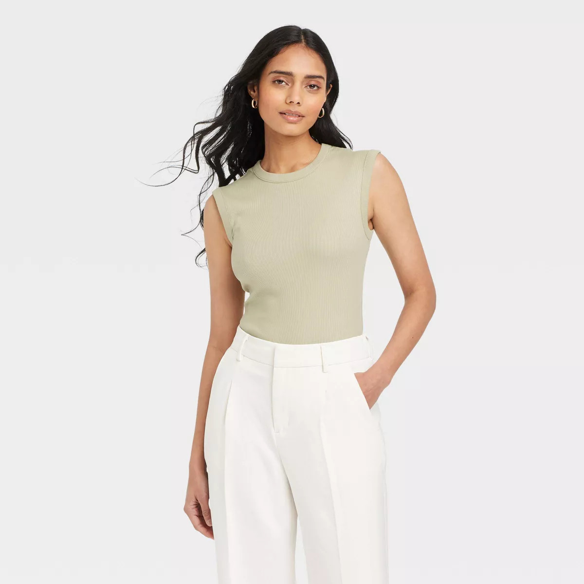 Women's Ribbed Muscle Tank Top - A New Day™ | Target