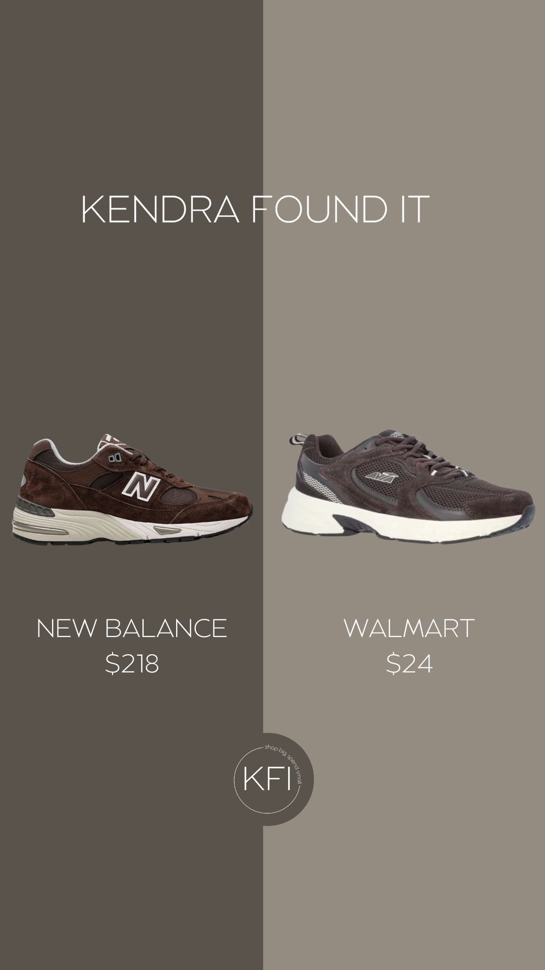 These $24 Walmart sneakers are giving MAJOR New Balance 991 vibes for a fraction of the price. 🤎

I love the chocolate brown color, mixed suede and mesh look, and that chunky retro sneaker shape. The New Balance 991 is over $200, while this Walmart lookalike is just $24!

Such a good find if you love the New Balance 991 look but not the price. Style them with straight-leg jeans, leggings, wide-leg pants, or an oversized sweatshirt for an easy everyday outfit. 🤎

If you’re searching for a New Balance 991 dupe, Walmart sneaker dupe, brown sneakers, retro sneakers, affordable sneakers, New Balance lookalike, or designer look for less, these are SUCH a good find.

#LTKfall #LTKstyletip #LTKshoes