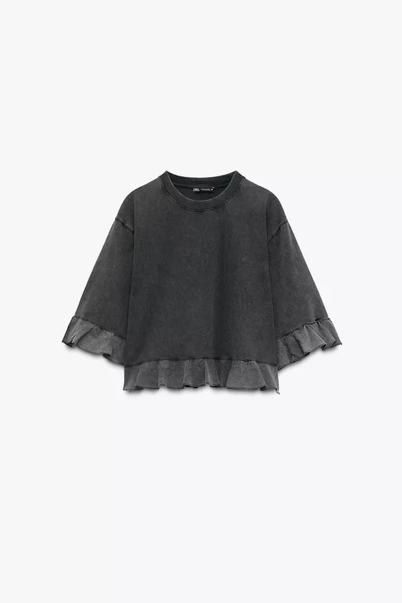 MATCHING RUFFLE TOP | Zara US