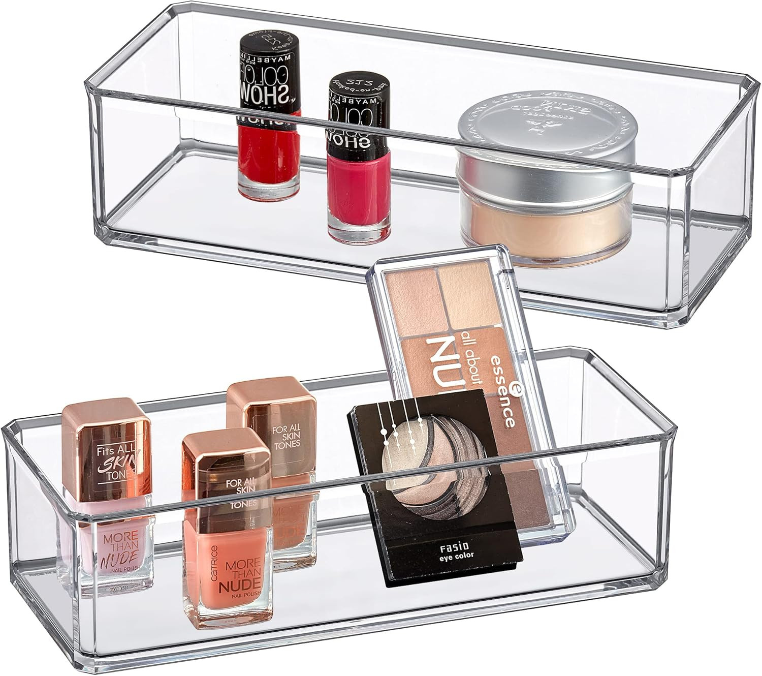 Amazing Abby - Glamour - 2-Pack Acrylic 1-Compartment Makeup Organizer, Transparent Plastic Lipst... | Amazon (US)