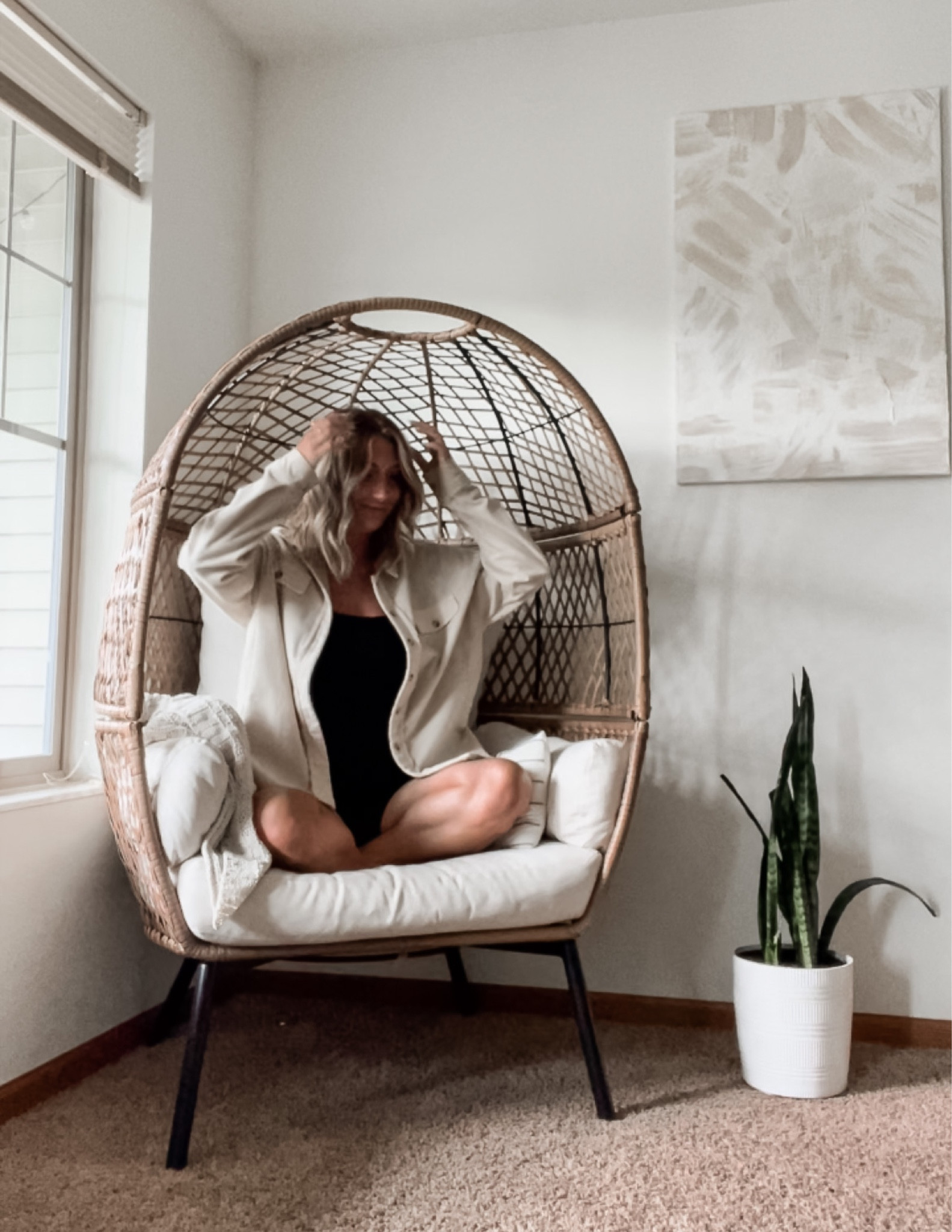 style a stationary boho egg chair inside of your home to enjoy the coziness year round!  

#LTKSeasonal #LTKhome #LTKstyletip