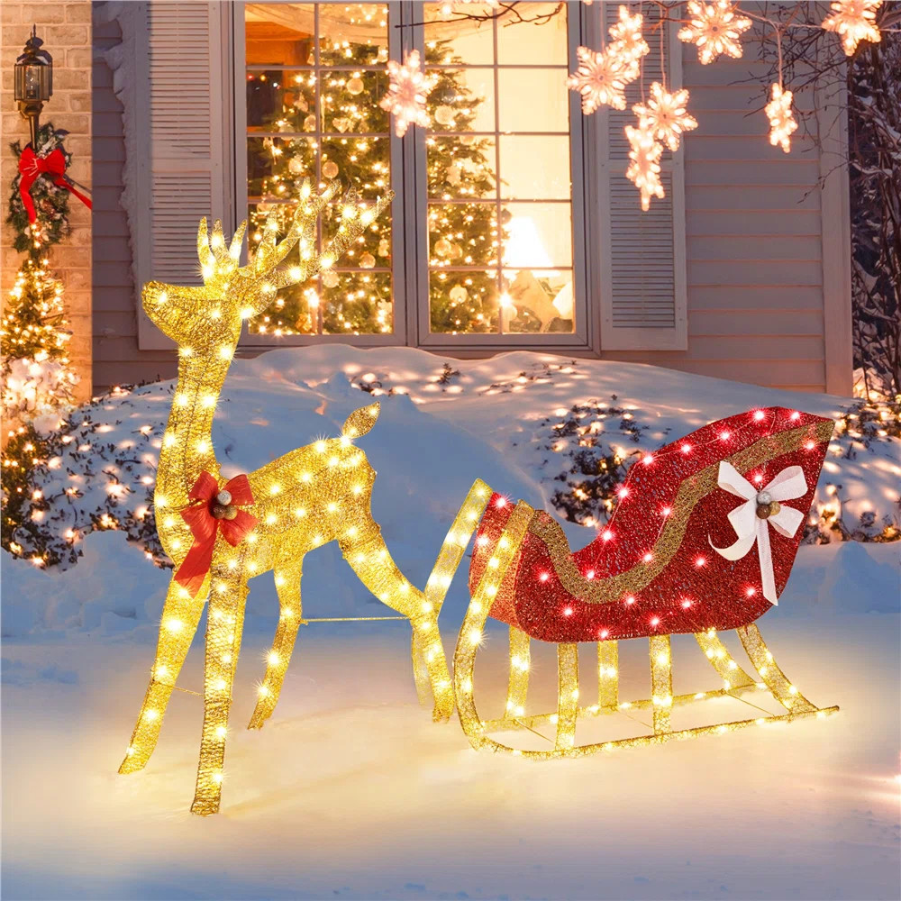 The Holiday Aisle® Weather Resistant Metal Outdoor Christmas Decoration & Reviews | Wayfair | Wayfair North America
