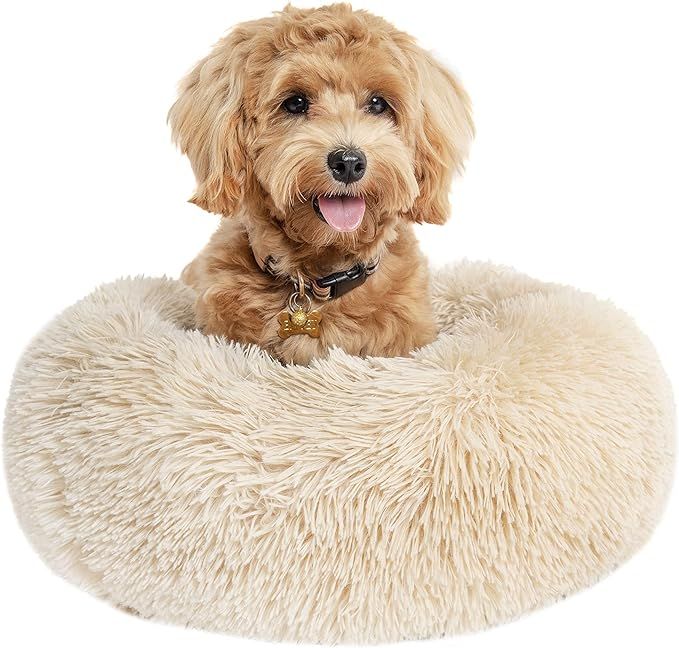 Small Dog Bed Calming Dogs Bed for Small Medium Large Dogs Anti-Anxiety Puppy Bed Machine Washabl... | Amazon (US)