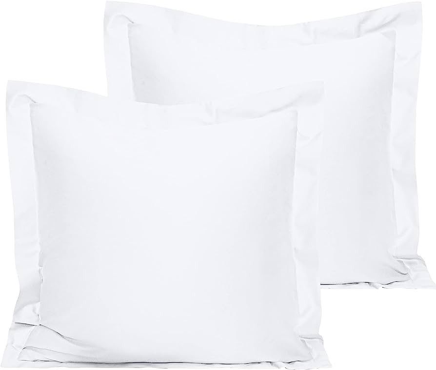 NTBAY 2 Pack 500 Thread Count 100% Egyptian Cotton Euro Pillow Shams, Super Soft and Breathable E... | Amazon (US)