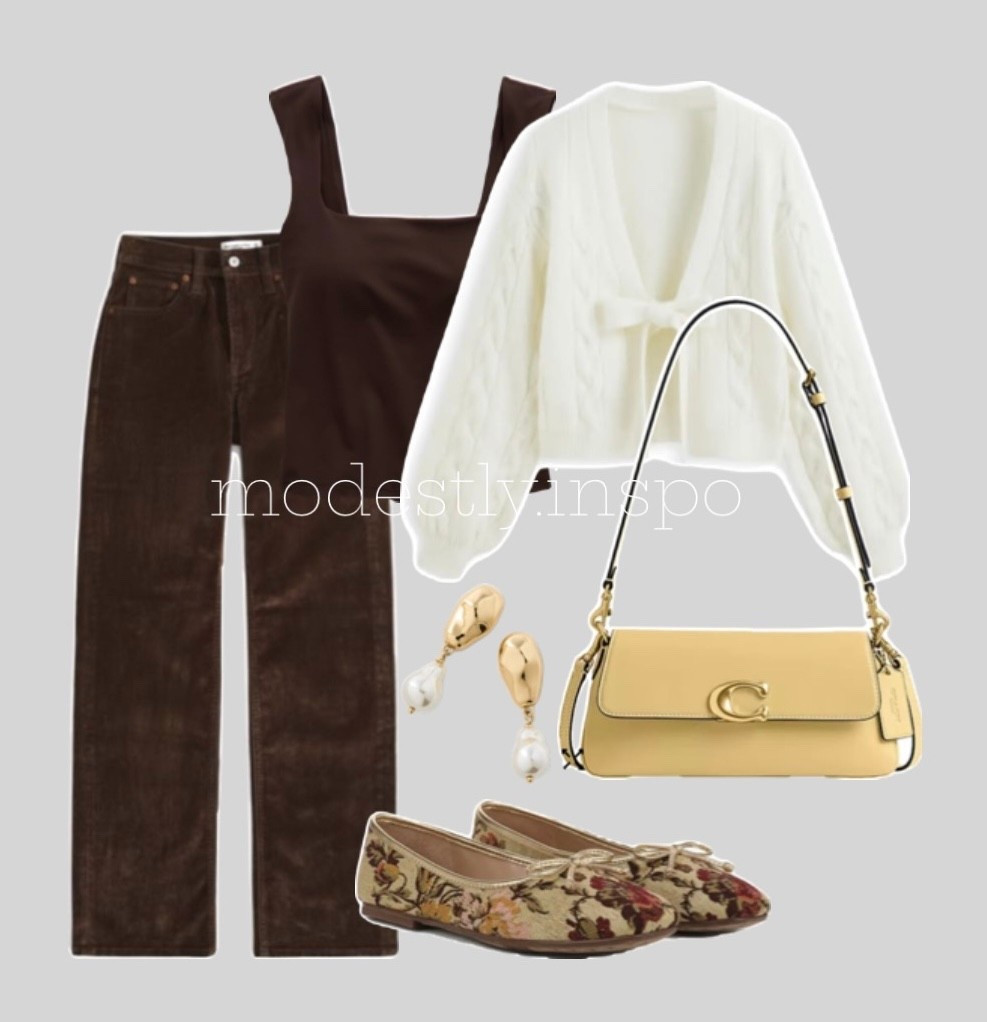 suede pants, brown suede, Abercrombie pants, white cardigan, cream cardigan, aerie tank top, aerie brown shirt, yellow coach bag, coach purse, fall fashion, spring fashion, outfit ideas, what to wear, casual outfits, modest outfits, casual inspo, affordable fashion, styling ideas

#LTKootd #LTKgrwm #LTKSaleAlert