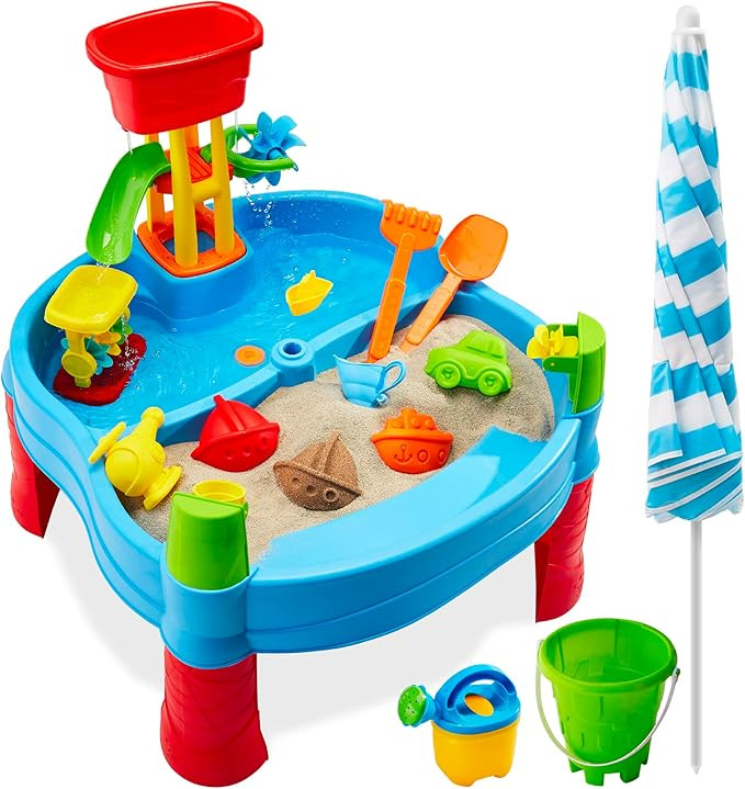 Best Choice Products Kids Sand & Water Outdoor Activity Table, Childs 2-in-1 Play Set w/ 18 Acces... | Amazon (US)
