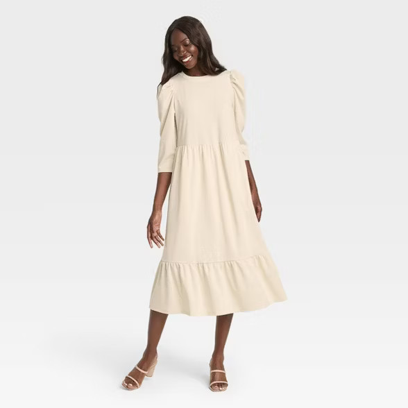 Women's Raglan Long Sleeve High Low Dress - Who What Wear™ | Target