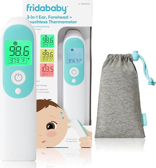 Frida Baby Thermometer, 3-in-1 Infrared Thermometer for Ear, Forehead & Touchless, Fever Thermome... | Amazon (US)