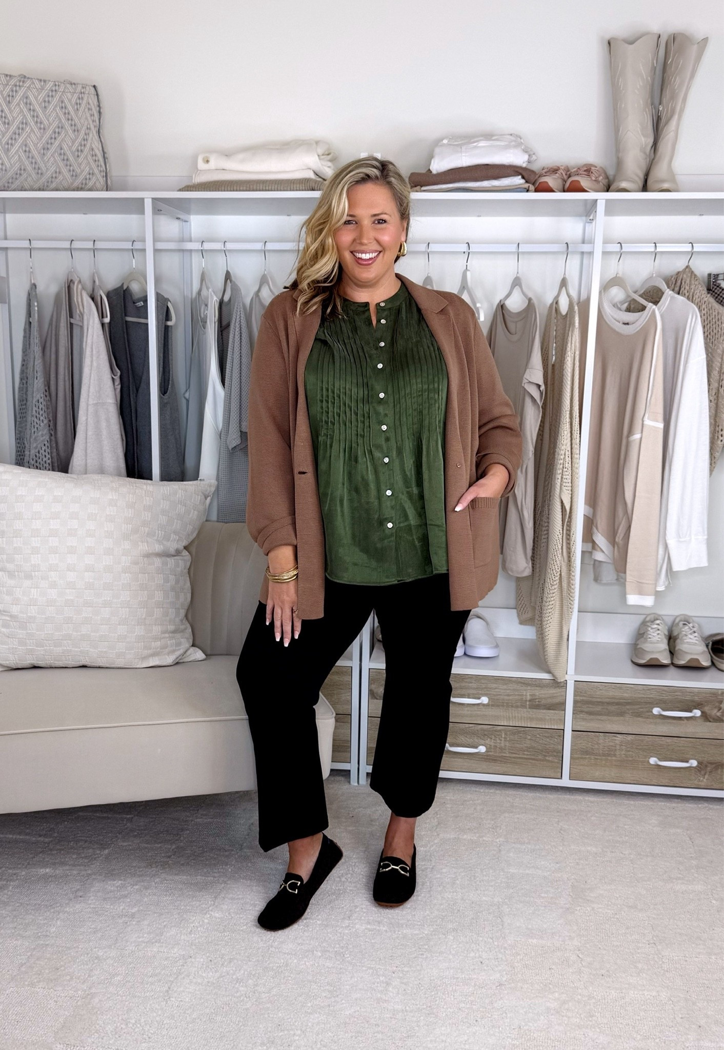 Nsale workwear! I sized up to a 3X in the pjs. Black straight leg pants are a 2X. Sheer long sleeve top is a 2X. I’d size down in the black flare pants if you’re in between and I’m wearing a 18w. Black button up is a 2X. Green button up is a 2X. Third black pants are an 18 and I’d size up if you’re in between. Knit blazer is a 2X. Cashmere top is a 2X. Quarter zip is a 2X. Patterned blouse is a 2X. PART 2 Nsale workwear! I sized up to a 3X in the pjs. Black straight leg pants are a 2X. Sheer long sleeve top is a 2X. I’d size down in the black flare pants if you’re in between and I’m wearing a 18w. Black button up is a 2X. Green button up is a 2X. Third black pants are an 18 and I’d size up if you’re in between. Knit blazer is a 2X. Cashmere top is a 2X. Quarter zip is a 2X. Patterned blouse is a 2X.

#LTKMidsize #LTKPlusSize #LTKSeasonal