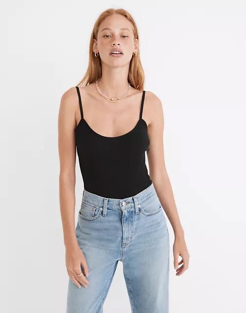Ribbed Cami Thong Bodysuit | Madewell