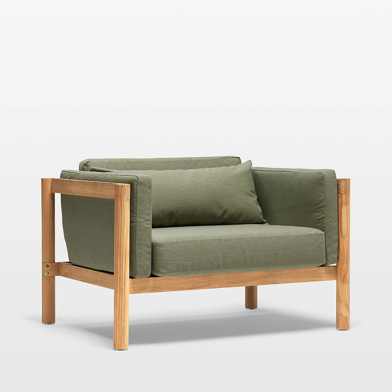 Neighbor Haven Leaf Green Outdoor Chair and a Half + Reviews | Crate & Barrel | Crate & Barrel