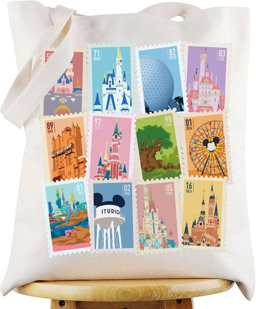 G2TUP Kingdom of Dreams Canvas Tote Bag Mouse Theme Park Gift Fantasy Land Park Shoulder Bag Drea... | Amazon (US)