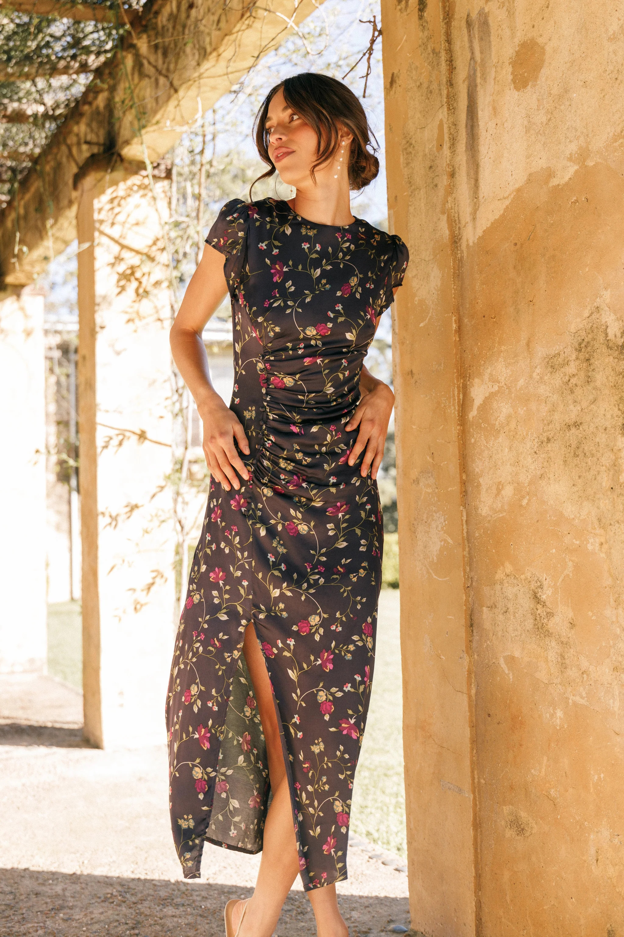 Lisbeth Midi Dress - Midnight Floral | Petal & Pup (US)