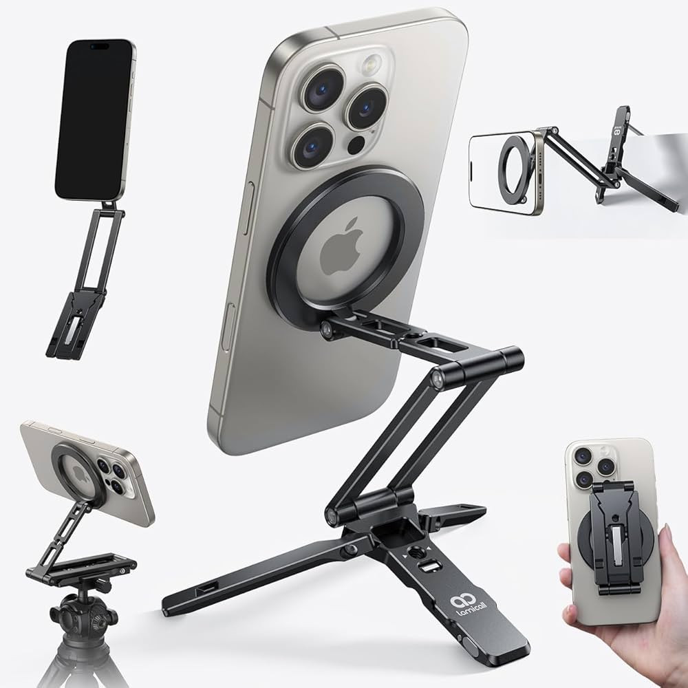 Lamicall for Magsafe Tripod Stand - [5-IN-1] [89g Ultra-Light] Aluminium Magnetic Phone Tripod, F... | Amazon (UK)