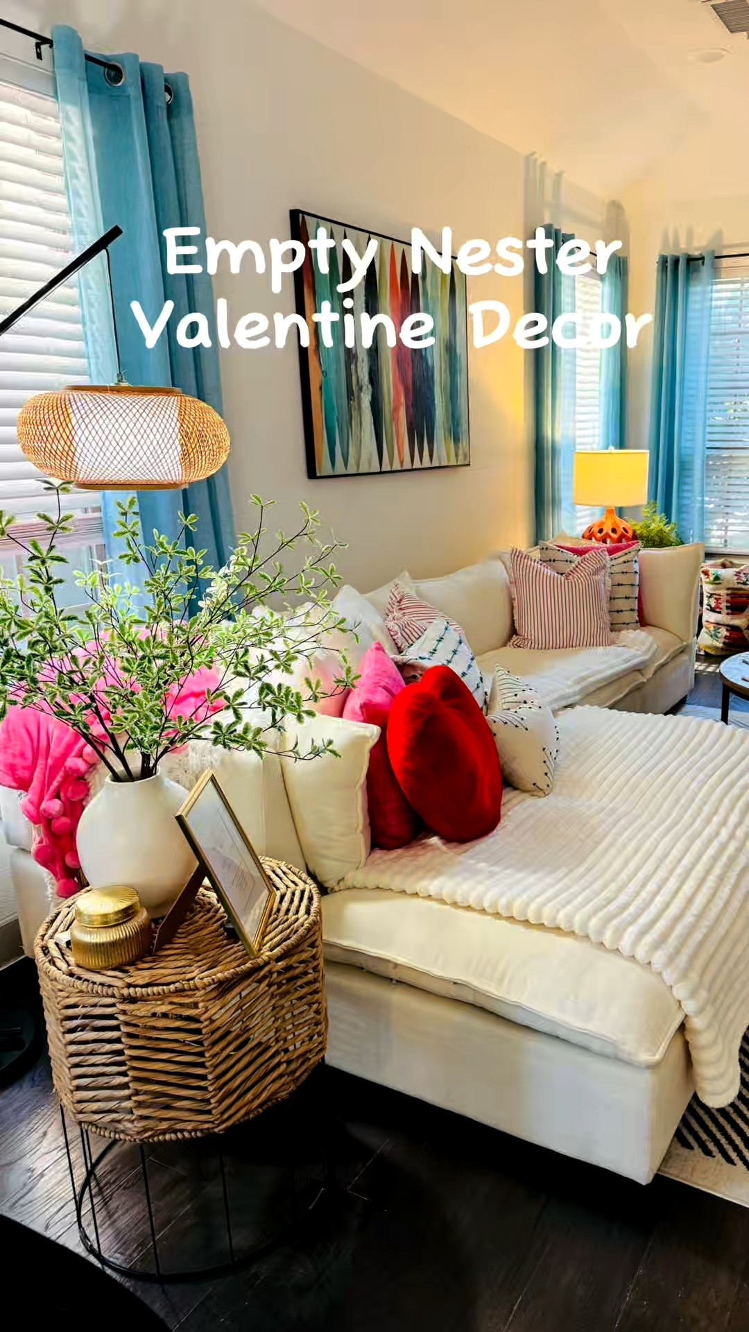 Our little empty nest, Valentine Edition!  Colorful, fun, pink and lots of dog/cat hair!  The only thing better would be if the kids were home!  🩷❤️🧡💛💚🩵💙💜🖤🩶🤍🤎

#LTKOver40 #LTKHome #LTKValentine