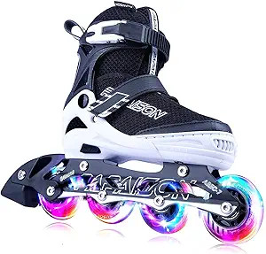 PAPAISON Adjustable Inline Skates for Kids and Adults with Full Light Up Wheels, Outdoor Roller S... | Amazon (US)