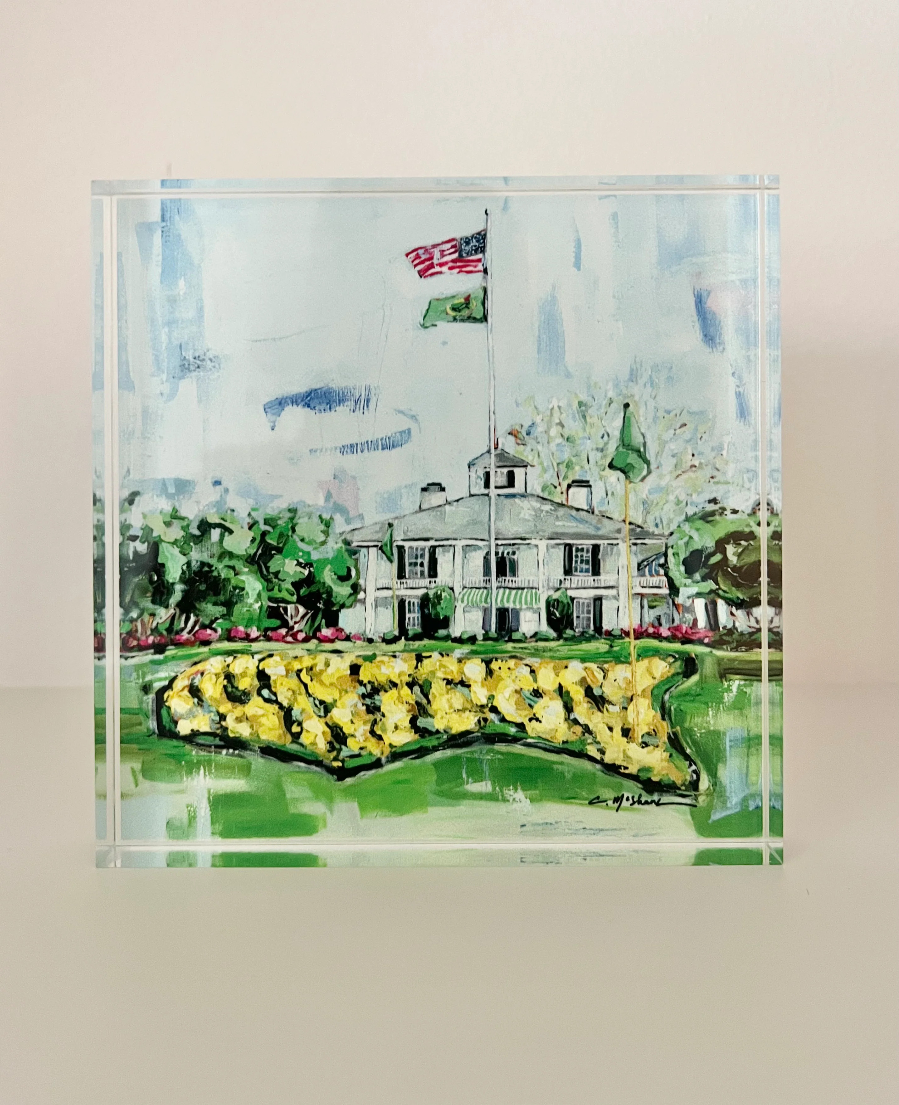 "THE Clubhouse" acrylic block | Chelsea McShane Art