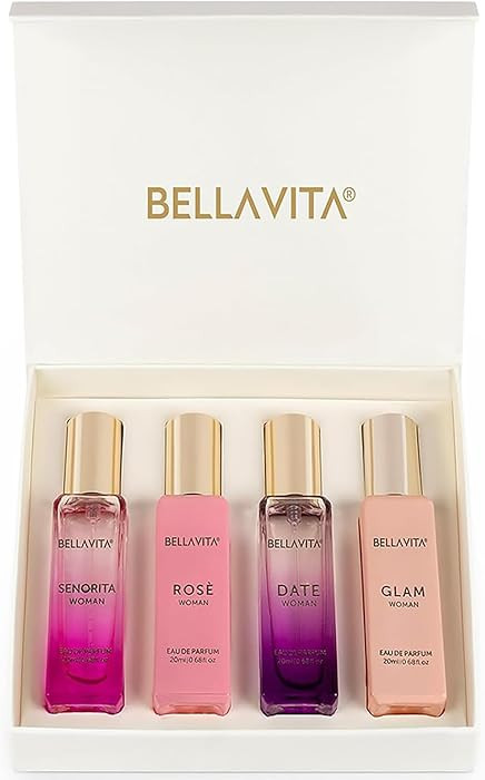 BellaVita Luxury Women's Perfume Gift Set | 4x20ml | Notes of Floral, Sweet, Spicey Red Fruit, Va... | Amazon (US)
