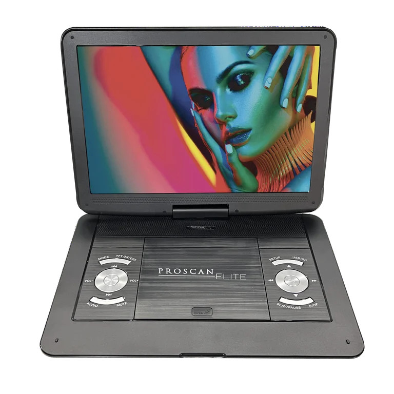 Proscan Elite 13.3" Portable DVD Player with 1366 \u00d7 768 HD Display, Black | Walmart (US)