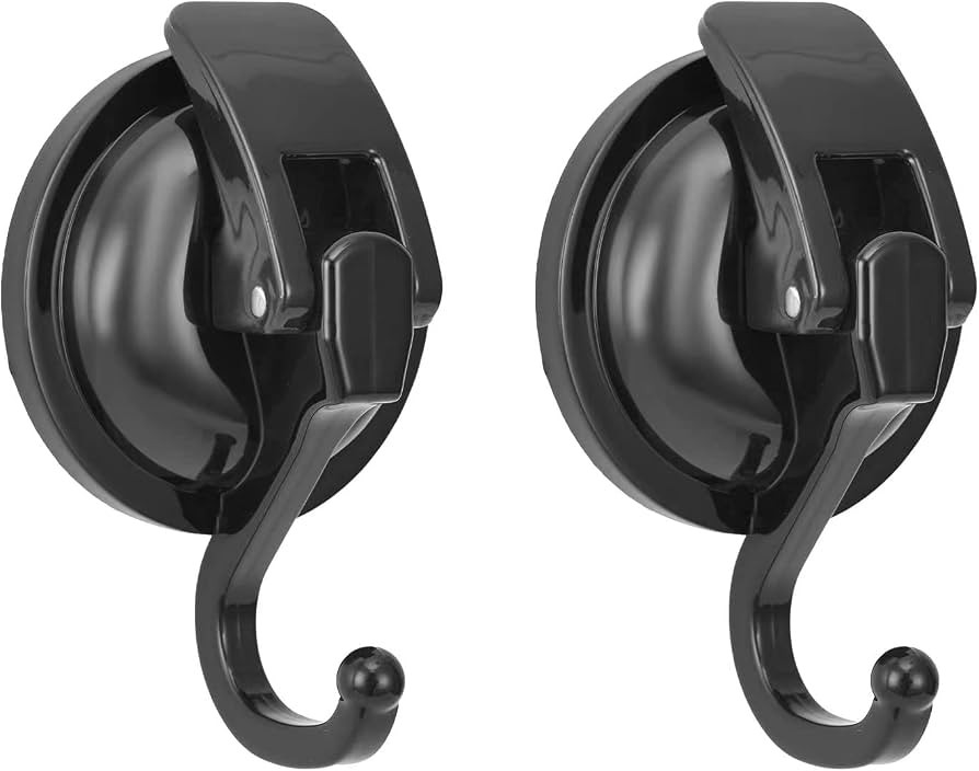 Khdrvok Heavy Duty Vacuum Wreath Cup Hook, No Hole Punched, Black-Plated Polished Super Suction f... | Amazon (US)