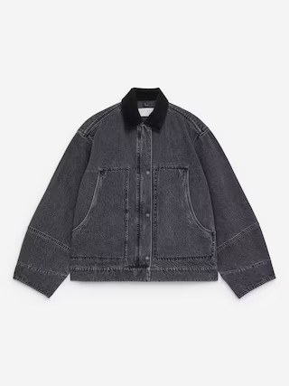 Cotton Canvas Jacket – Washed Grey – Women – ARKET GB | Arket UK