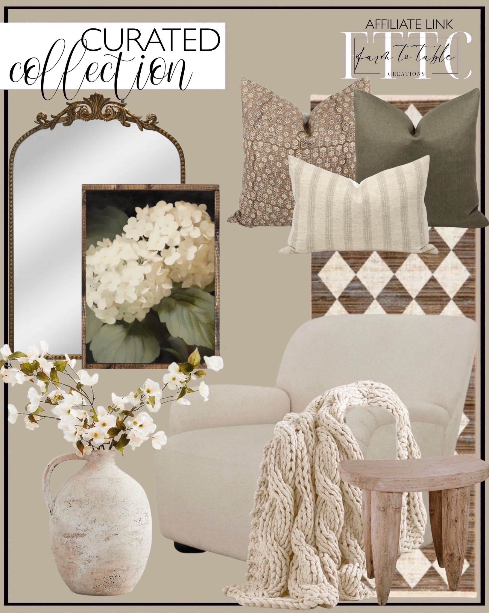 Curated Collection. Follow @farmtotablecreations on Instagram for more inspiration.

Warm Neutral Pillow Combo. Better Homes & Gardens Arched Mirror. White Hydrangea Canvas Printed Sign. Waylen Accent Chair. Colossal Handknit Throw. Pottery Barn Finds. Walmart Finds. Senufo Stool Bench. Artisan Handcrafted Vase. Cherry Blossom Stems. Beige Vanni Checkered Fringe Rug. Living Room Inspo. 




#LTKHome #LTKSaleAlert