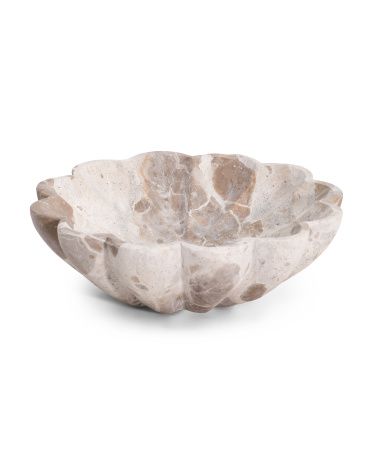 10in Fluted Marble Bowl | Marshalls